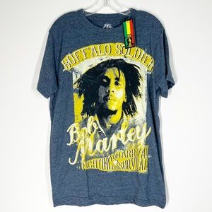 BOB MARLEY Fighting Buffalo Soldier SHIRT Tee T-Shirt NWT size LARGE New